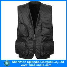 Custom Design Black 100%Polyester Work Vest